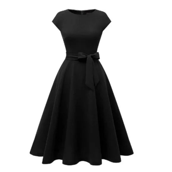 Dresses & Skirts - 2X 3X Plus Size Curvy Cocktail Bridesmaid Church Funeral Flare Slimming Dress